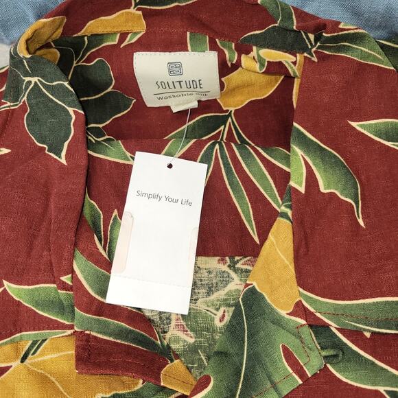 Vintage Hawaiian Shirt Mens Sz Large Lot of 5 Rayon Linen Silk NWT Y2k Summer - Picture 7 of 12